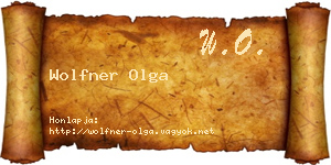 Wolfner Olga névjegykártya